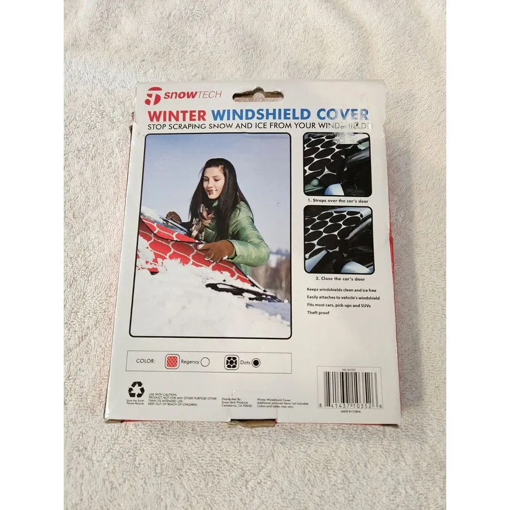 snowTECH Winter Windshield Cover, NIB, Black Dots, Stop Scraping‎ Snow & Ice New